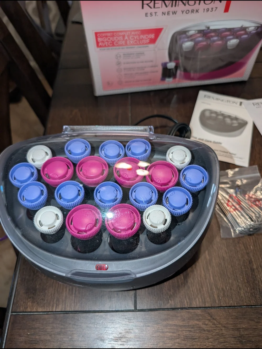 Remington Ionic Conditioning Hair Setter 20 Velvet Rollers Hot Rollers Curling.